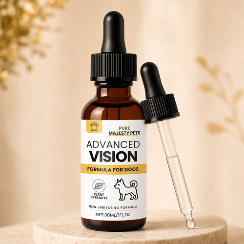 Pure Majesty Pets Advanced Vision Drops for Dogs – plant-based eye and vision support